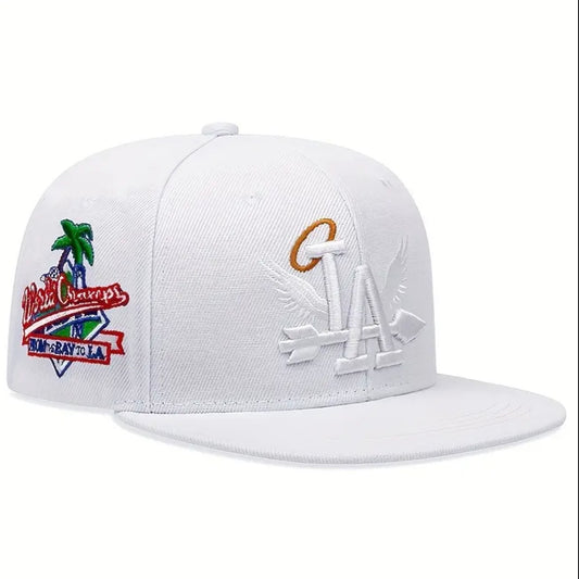 Fitted Vintage  LA designed Hat White