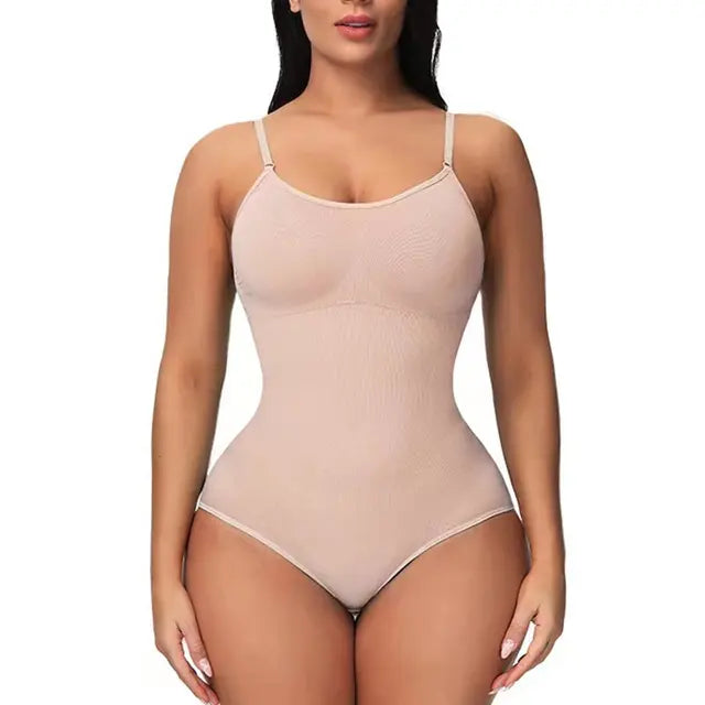 "Ultimate Slimming V Neck Bodysuit with Open Crotch - Sale!"