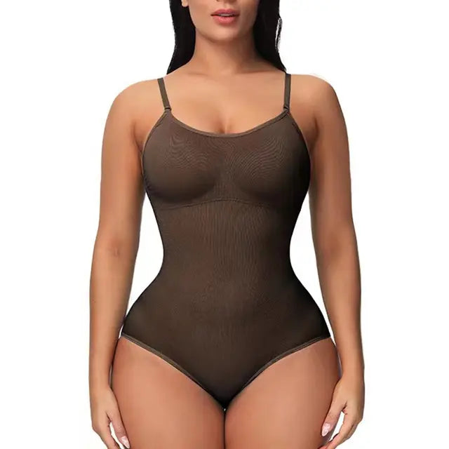 "Ultimate Slimming V Neck Bodysuit with Open Crotch - Sale!"