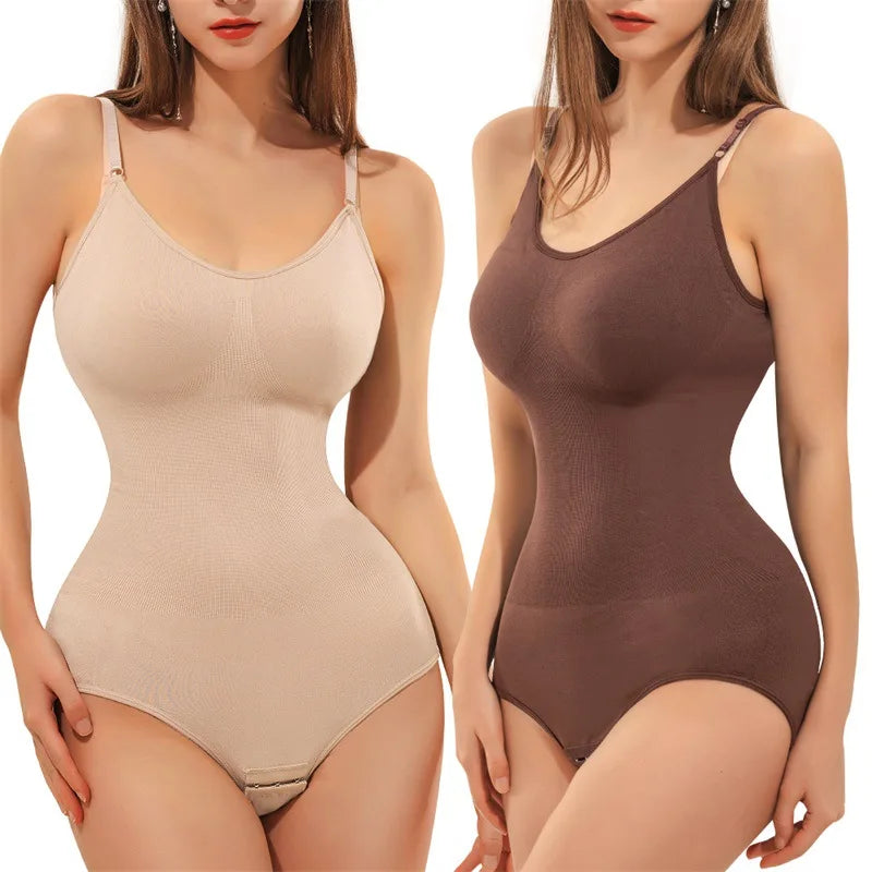 "Ultimate Slimming V Neck Bodysuit with Open Crotch - Sale!"